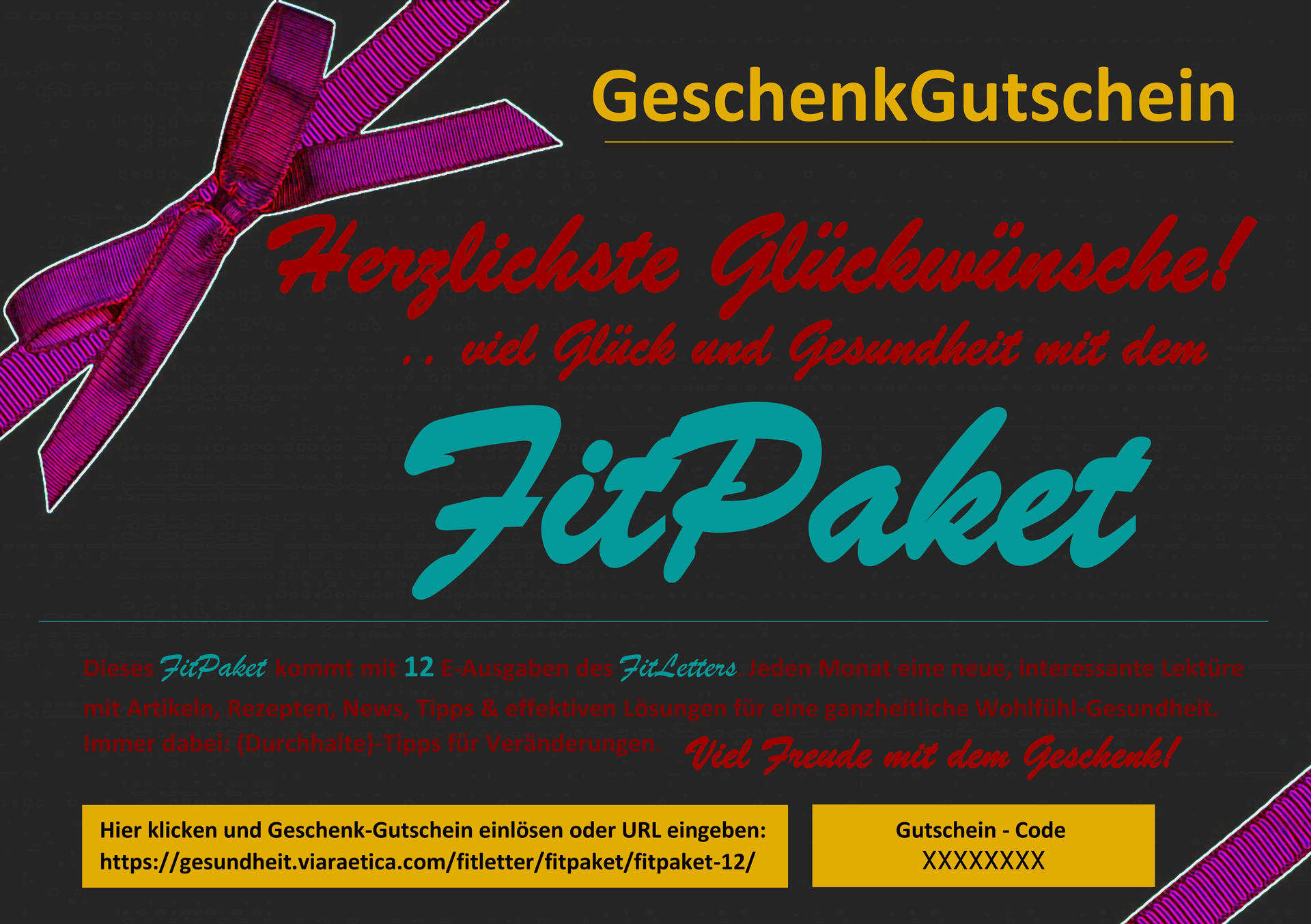 Motiv Geschenkgutschein neutral dunkel